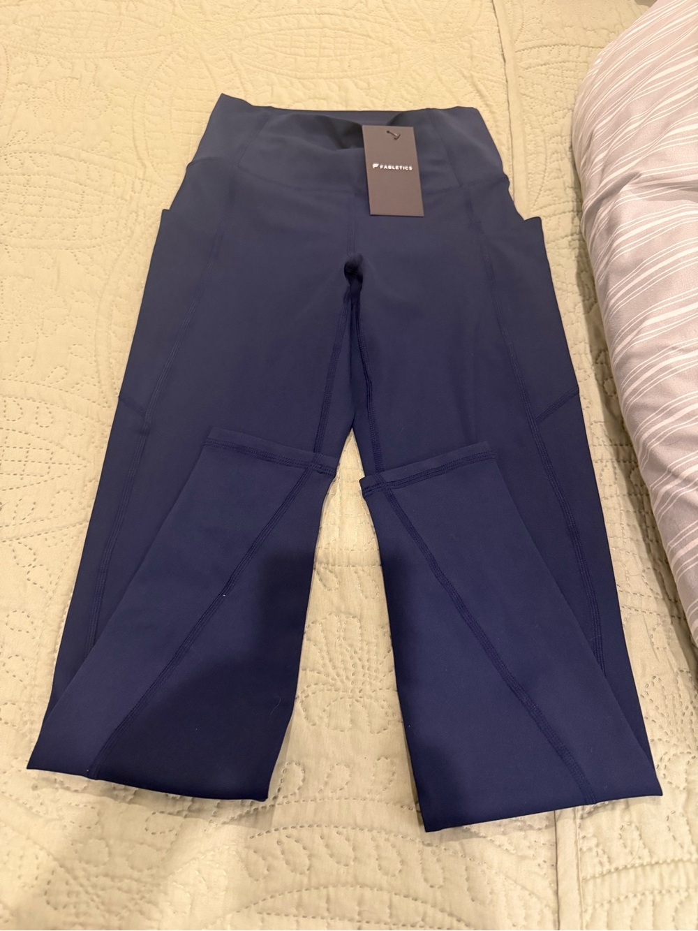 Fabletics Navy High-Rise Leggings in SHORT